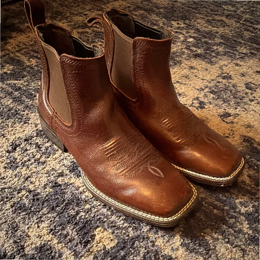Ariat Men's Western Equestrian Boots Brown Leather US 8D MPN 10040289